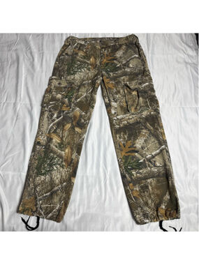 Men's Realtree Cargo Pants M Brown Green Camo